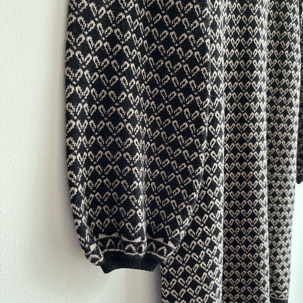 Mini Sweater Dress Puffy Sleeves, XS - Picture 3 of 4